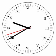 Horloge mural avec des chiffres romains