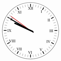 Horloge mural avec des chiffres romains