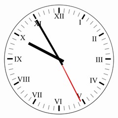 Horloge mural avec des chiffres romains