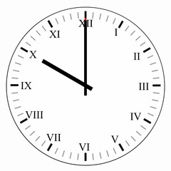 Horloge mural avec des chiffres romains