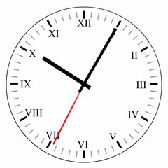 Horloge mural avec des chiffres romains