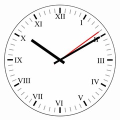 Horloge mural avec des chiffres romains