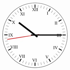 Horloge mural avec des chiffres romains