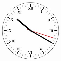 Horloge mural avec des chiffres romains