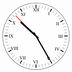 Horloge mural avec des chiffres romains