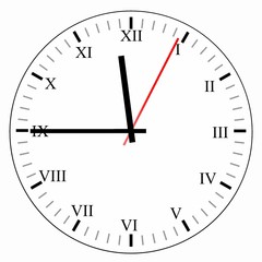 Horloge mural avec des chiffres romains