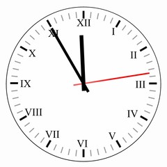 Horloge mural avec des chiffres romains