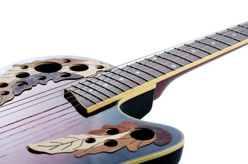 Electric guitar isolated on a white