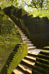steps of ancient Lion Rock Fortress in Sri Lanka
