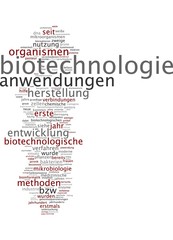Biotechnologie - Word Tags auf weißem Hintergrund