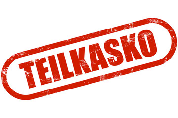 Grunge Stempel rot TEILKASKO