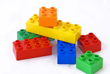 Colorful building bricks