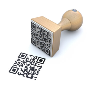 QR rubber stamp
