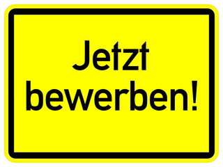 Obraz premium Jetzt bewerben