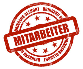 Sternen Stempel rot rt MITARBEITER