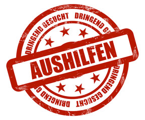 Sternen Stempel rot rt AUSHILFEN