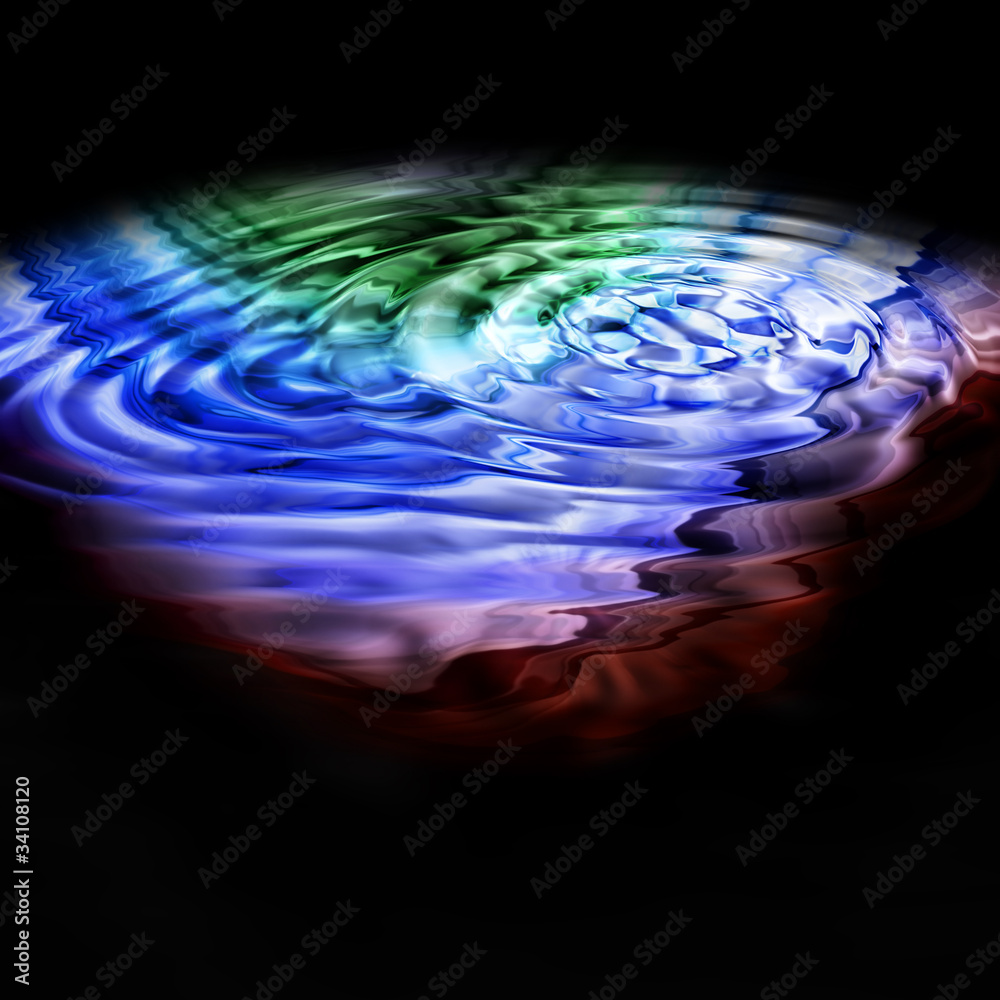 Wall mural illustrated abstract wave background