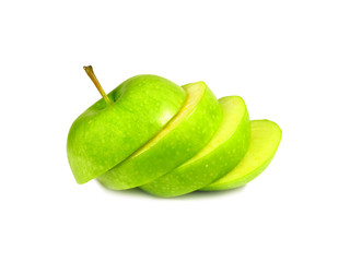 Cut green apple