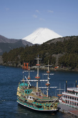 富士山と海賊船