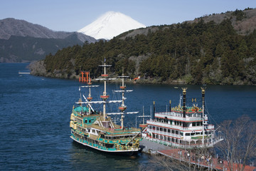 富士山と海賊船
