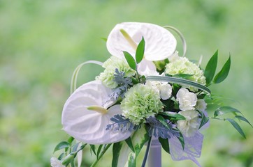 緑色の花束