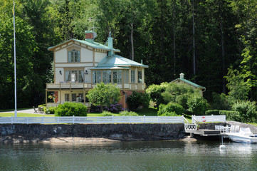 maison sur une île près de Stockholm