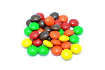 isolated colorful chocolate candy