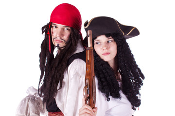 Pirate man and woman