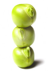 green peas  isolated on white