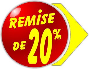 bouton remise de 20%