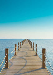 Naklejka premium Pier in Heavenly Blue Place