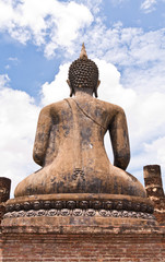 Back of Buddha statue vertical