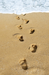 footprints in the sand