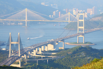 Fototapeta premium Hong Kong bridges at day time