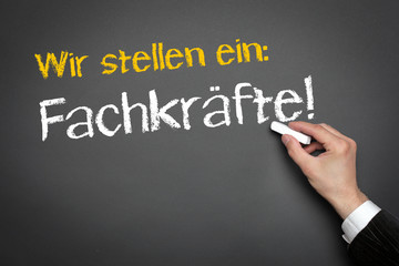 Wir stellen Fachkräfte ein