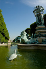 Obraz premium Parisian Fountain near Luxembourg Garden