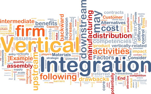 Vertical integration background concept