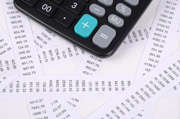 Receipts and calculator