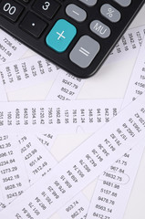 Receipts and calculator