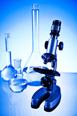 microscope and laboratory