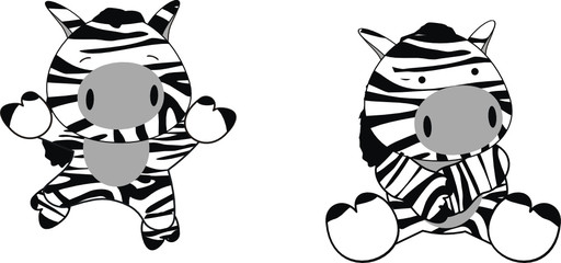 zebra baby cartoon