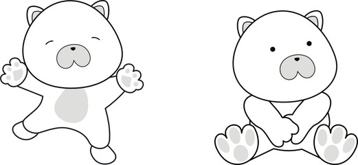 Obraz na płótnie Canvas polar bear baby cartoon