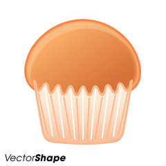 Homemade sweet muffin in a cup