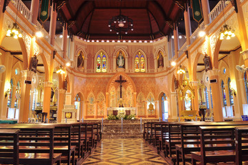 Interior inside the cathedral of the immaculate conception