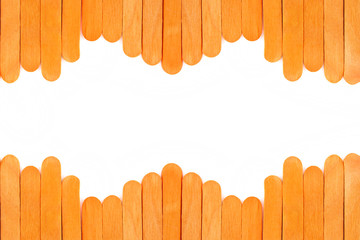 orange wooden frame