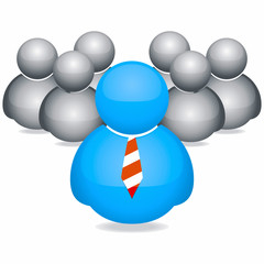 Follow the leader. People Icons