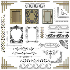 Set of vector borders, dividers and frames - 34153547