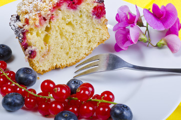 Johannisbeeren-Heidelbeere Kuchen