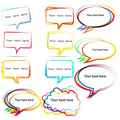 set of vector speech bubbles