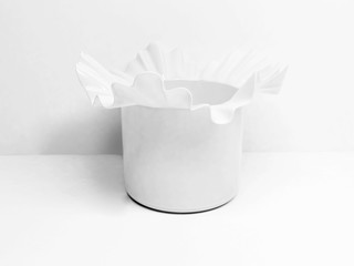 Beautiful white glass vase